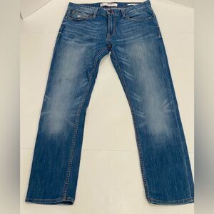 Guess Men's Slim Strain Leg Jeans Button Zipper Fly Medium Wash Size 32 x 30